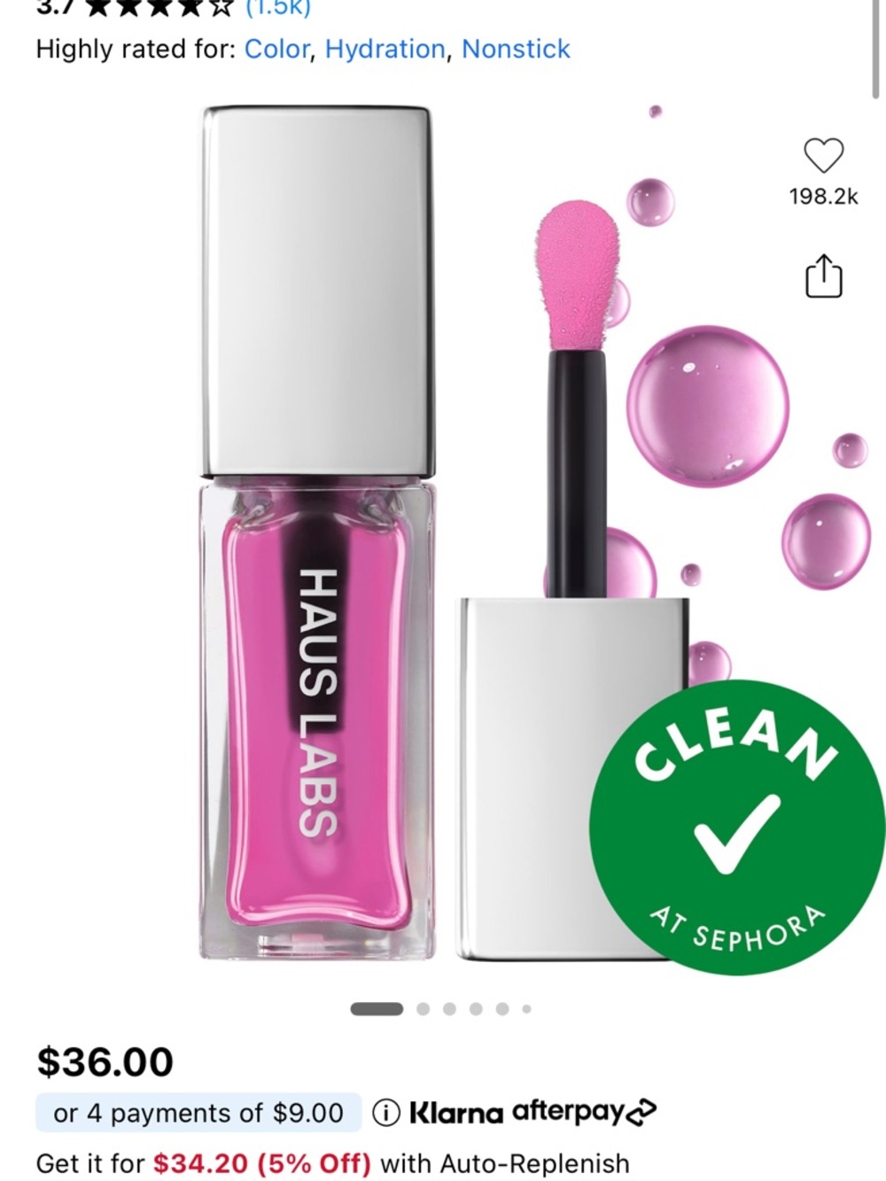 Haus Labs By Lady Gaga Lip Gloss — Bright Fuchsia Pink